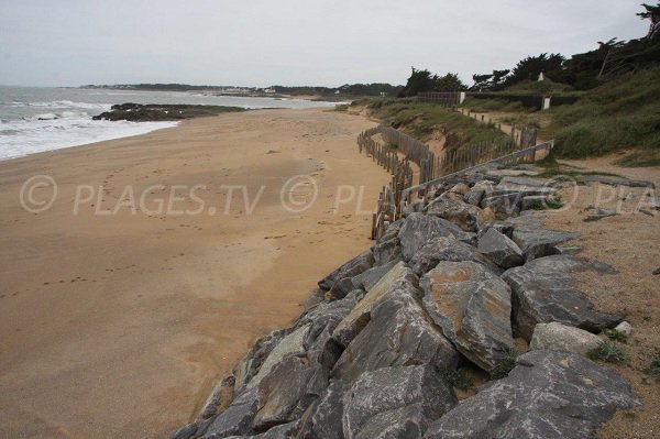 Plage de Ker Elisabeth en direction de la plage de Port-Creux à La Turballe