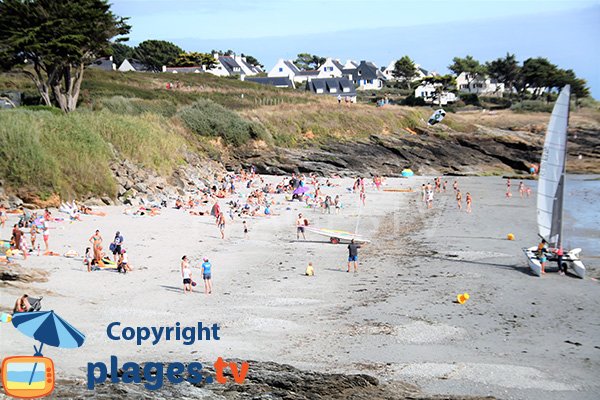 Photo de la plage de Kerfago à St Gildas en Bretagne