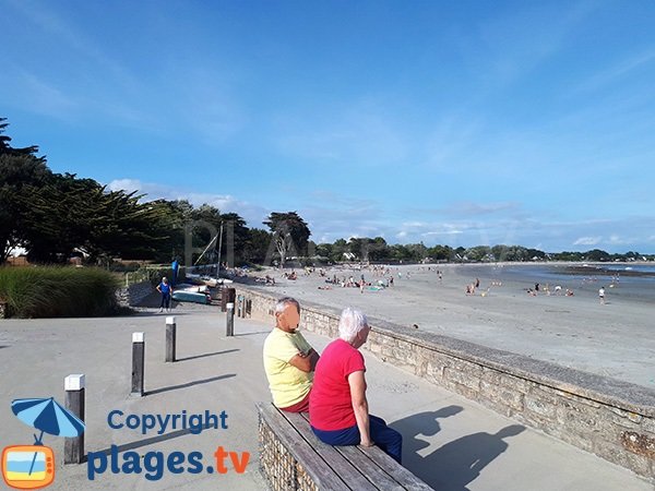 Grande plage de sable à Sarzeau - Kerfontaine