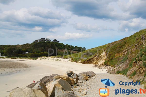 Dune de la plage de Kerhornou de Plouarzel dans le Finistère