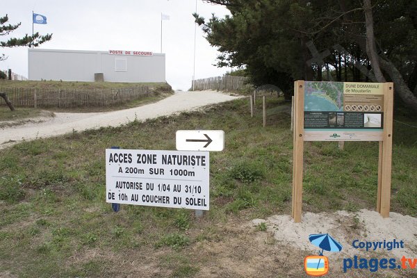 Zone naturiste sur la plage de Fouesnant - Kerler