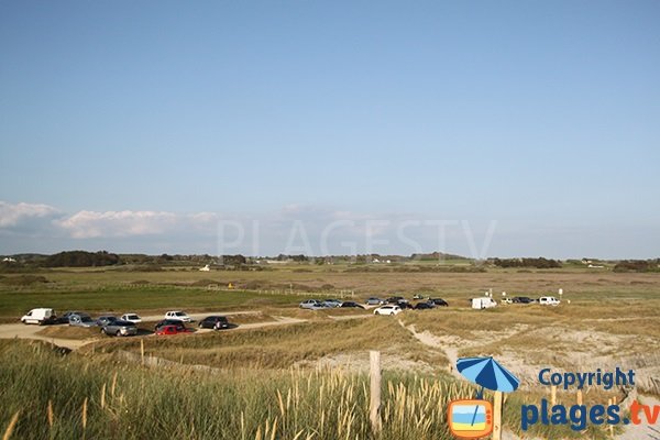 Parking de la plage de Kermabec à Tréguennec