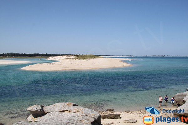 Dunes de Keremma vue depuis Plouescat - baie de Kernic