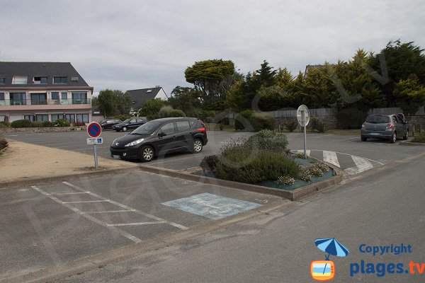 Parking of Kerpape beach in Larmor-Plage