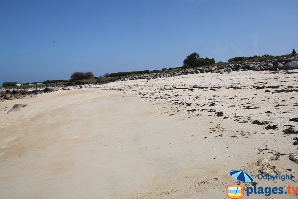 Swimming in Kervaliou beach in Cléder in France