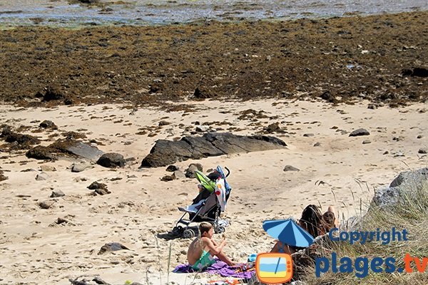 Zone abritée des vents sur la plage de Kervenni à Plouguerneau