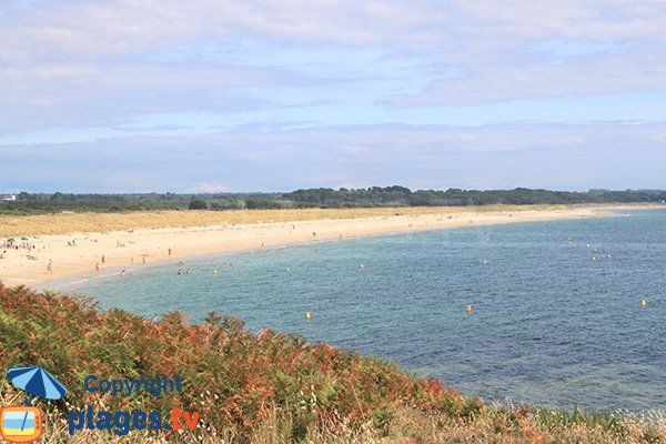 Plage nord de Kerver de St Gildas de Rhuys du côté d'Arzon