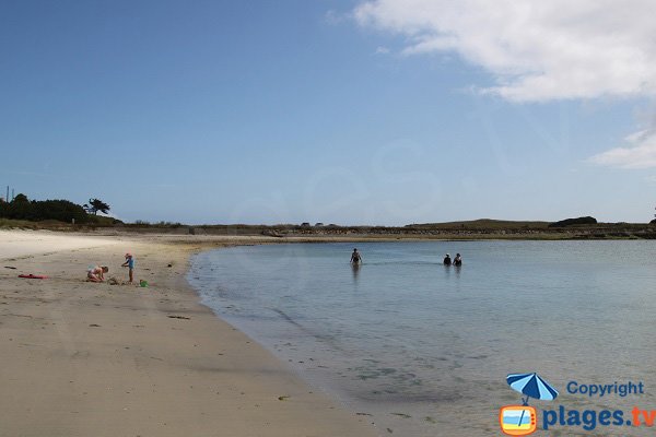 Plage de Korejou à Plouguerneau à côté de la presqu'ile de Penn énez