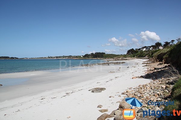 Rochers de la plage de Korn ar Gazel à Saint Pabu