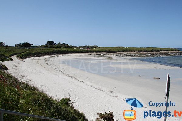 Photo de la plage de Korn ar Gazel à Saint Pabu en Bretagne