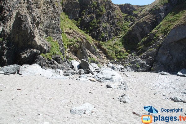 Gray sand cove in Belle Ile en Mer