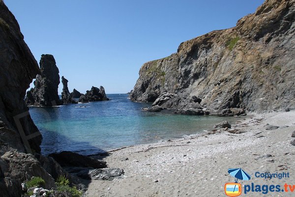 Photo de la crique de Kouar Huédé à Belle Ile en Mer