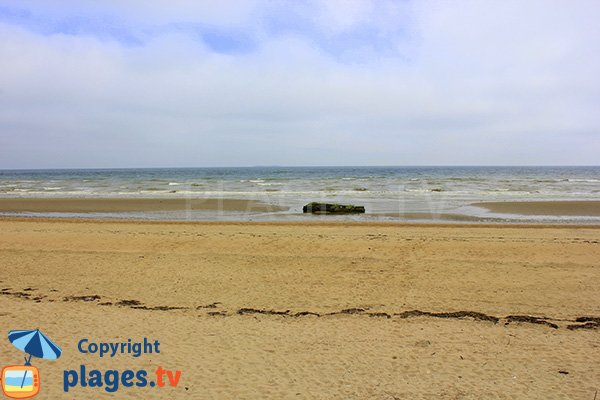 Plage de St Martin de Varreville en Normandie