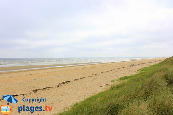 Photo de la plage de Saint Martin de Varreville en Normandie