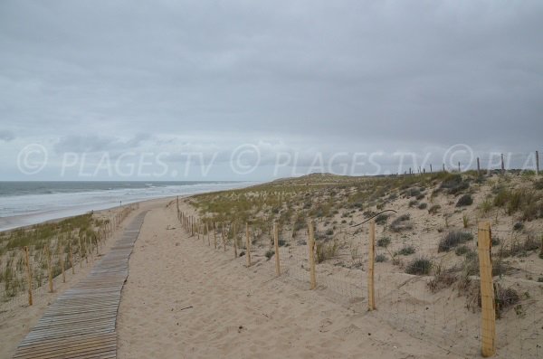 Accès à la plage Nord de Lacanau