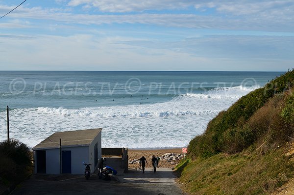 Access to Latiferia beach in Saint Jean de Luz