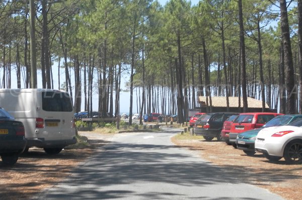 Parking of Lagune beach in Pyla sur Mer