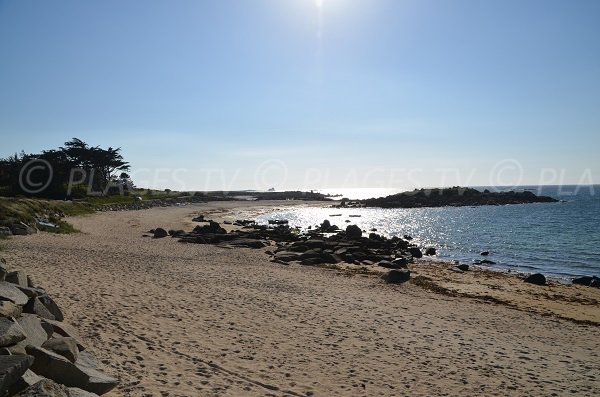 Photo de la plage de Landrellec dans les côtes d'Armor