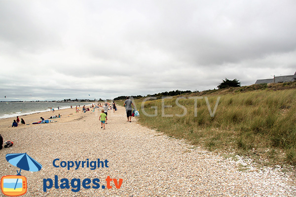 Plage de sable et de gravillons à Landrezac - Damgan