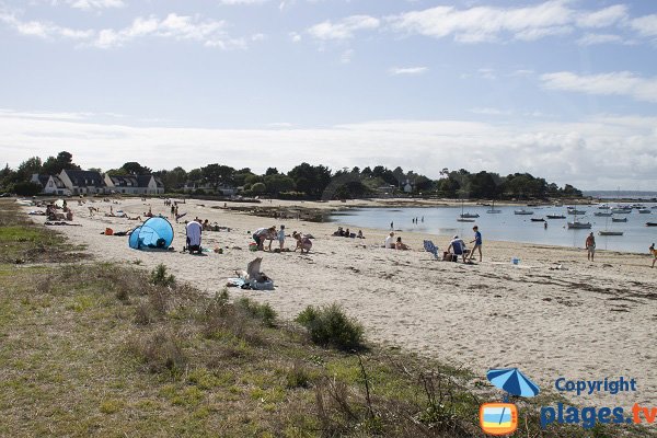 Large beach in Concarneau - France