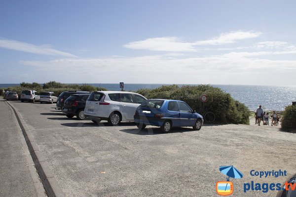 Parking of Large beach in Concarneau