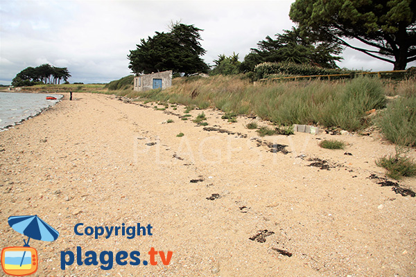 Sand am Strand von Larmor-Damgan