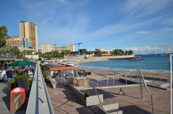 Plages privées à Monaco et restaurants