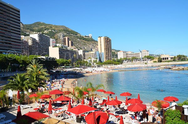 Restaurants am Strand von Monaco