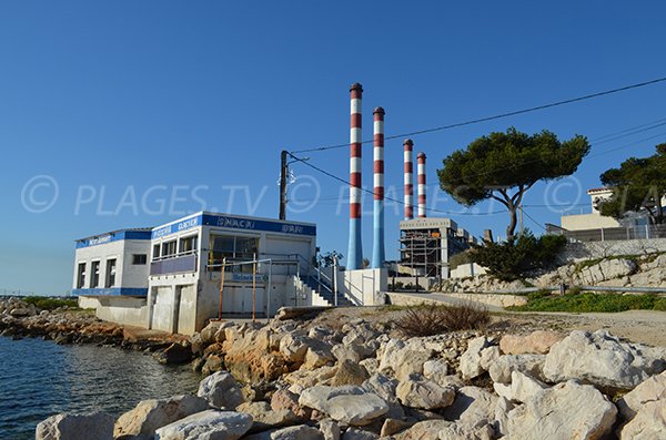 Umgebung des Strandes von Les Laurons in Martigues