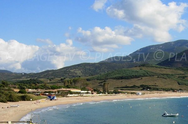 Beach in the gulf of Lava in Corsica