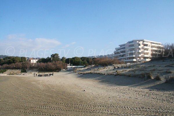 Beach near the centre of Sète