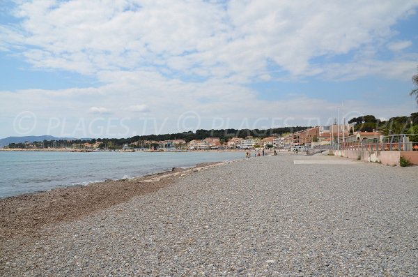 Central part of Lecques beach in Saint Cyr sur Mer