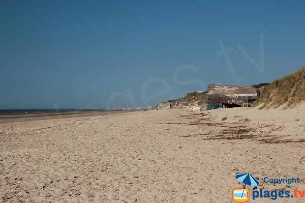 Plage et batteries de Leffrinckoucke