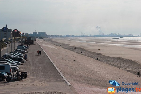 Spiaggia di Leffrinckoucke, vista sul Malo les Bains