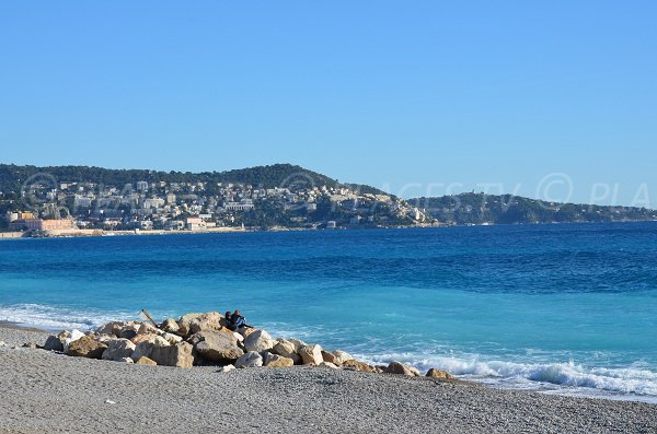 Blick auf die Engelsbucht vom Lenval Strand