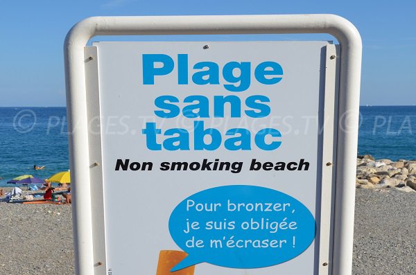 Plage non fumeur à Nice - Lenval