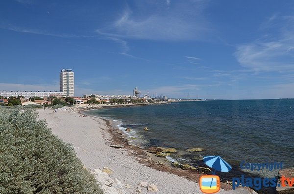 Lèque beach in Port de Bouc in France