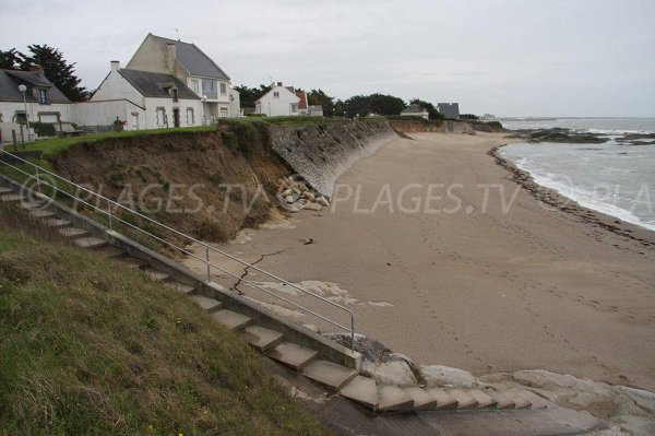 Plage de Lérat à Piriac en direction de La Turballe