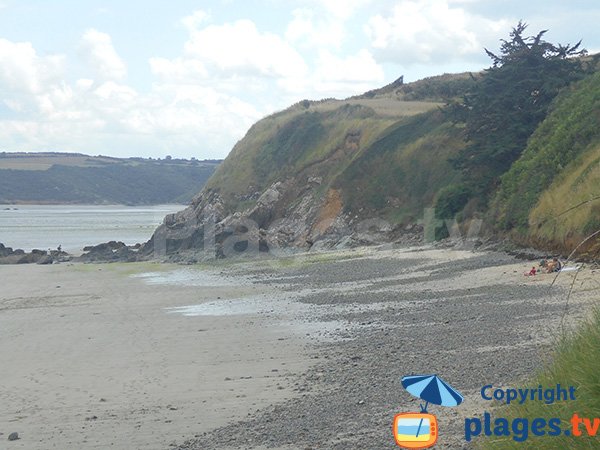 Photo de la plage de Lermot à marée basse - Hillion