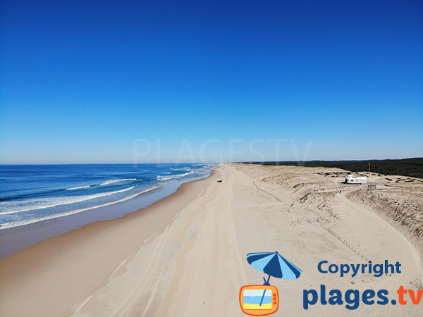 Foto della spiaggia Lespecier a Mimizan (Francia)