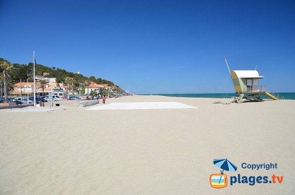 Poste de secours au niveau de Leucate-Plage