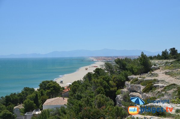 spiaggia di Leucate vista dal semaforo - Francia