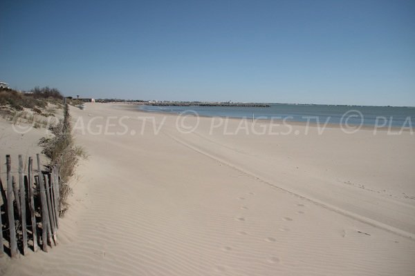 Sand beach of Levant in La Grande Motte