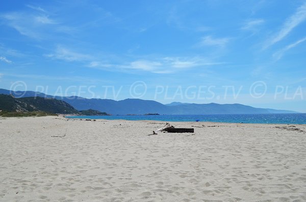 Parte meridionale della spiaggia Liamone a Casaglione in Corsica