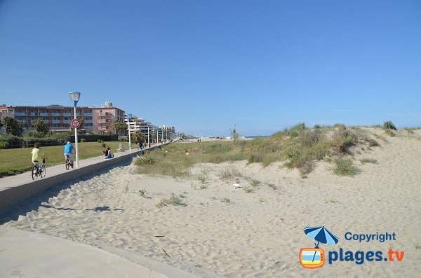 Accès à la plage du Lido à proximité du centre de thalasso du Canet