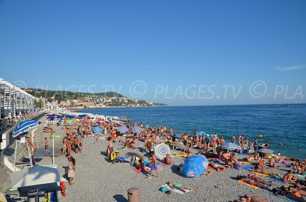 Photo de la plage du Lido de Nice en été