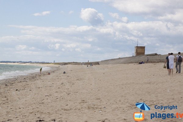 Plage de Linès à Plouhinec en direction de Gâvres