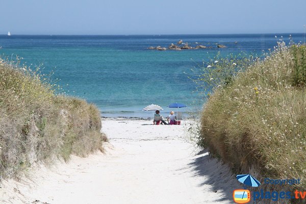 Accès à la plage du Lividic à Plounéour-Trez