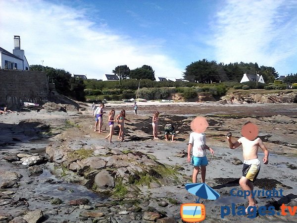 Beach for fishing on the island of Groix