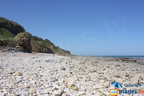 Large beach in Longues sur Mer - Normandy